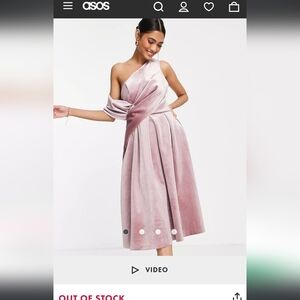 Asos Design Velvet Midi Dress